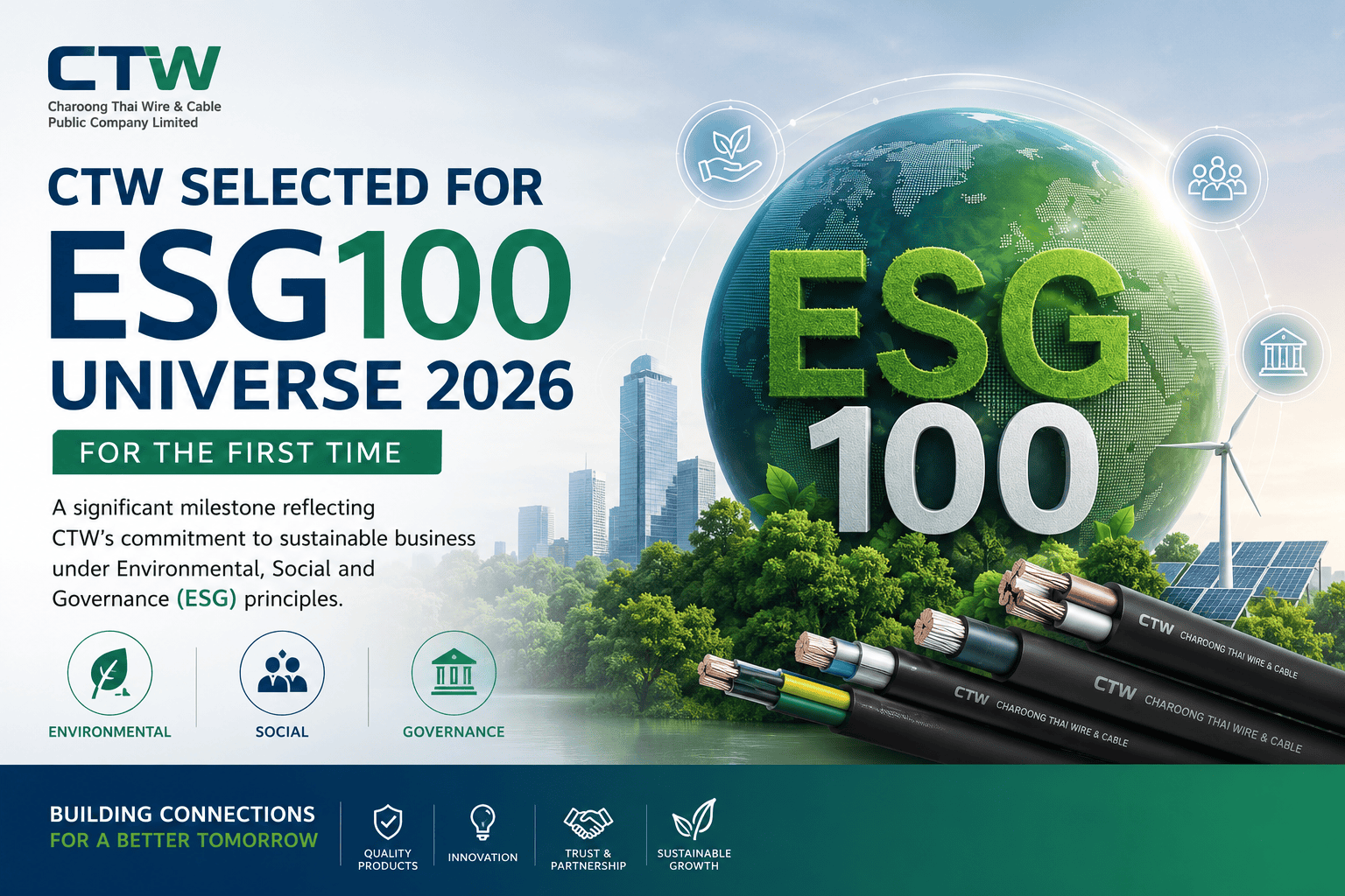 CTW Selected for ESG100 Universe 2026