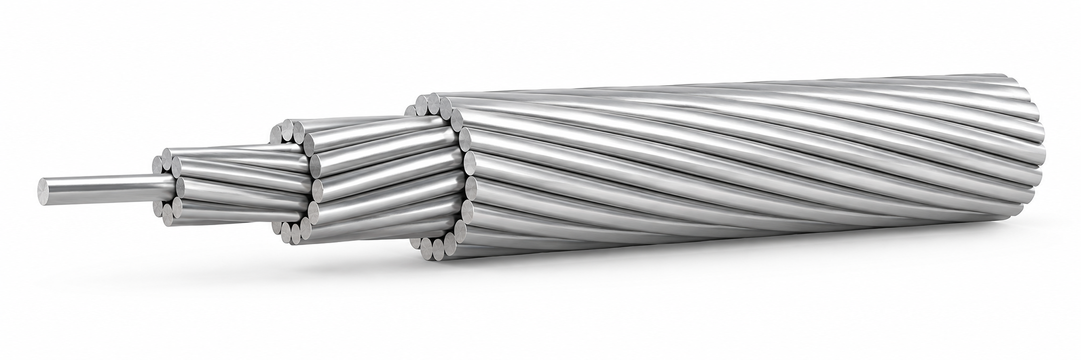 Bare all-aluminium stranded conductor for the BS 215-1 product series