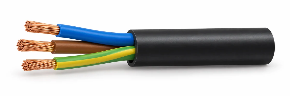 VCT-G — Two power cores plus ground. *Power-core range; refer to the PDF for ground-core sizes.