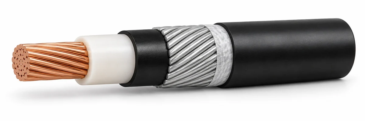 CV-AWA — Single-core cable with aluminium wire armour. See the PDF for sheath options, sizes and dimensions.